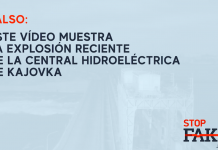 FALSO: Este vídeo muestra la explosión reciente de la central hidroeléctrica de Kajovka