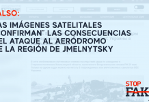 FALSO: Las imágenes satelitales “confirman” las consecuencias del ataque al aeródromo de la región de Jmelnytsky