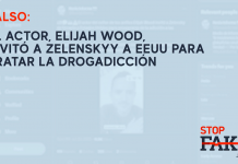 Falso: El actor, Elijah Wood, invitó a Zelenskyy a EEUU para tratar la drogadicción