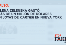 FALSO: Olena Zelenska gastó más de un millón de dólares en joyas de Cartier en Nueva York