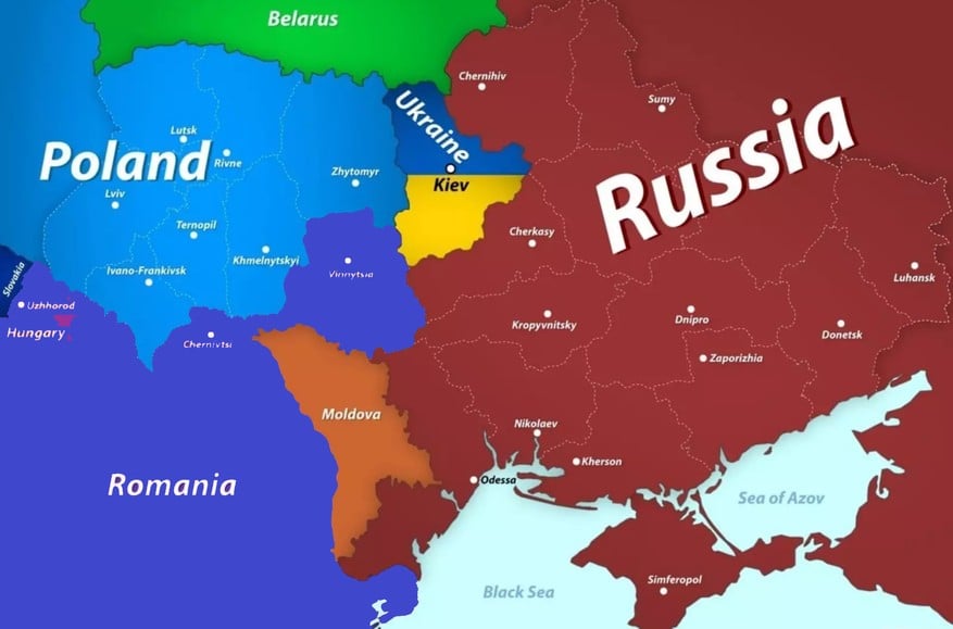 Фейк РИА «Новости»: раскрыт план Запада, предусматривающий исчезновениеУкраины с карты мира