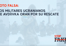 FOTO FALSA: Los militares ucranianos de Avdíivka oran por su rescate