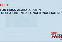 FALSO: Elon Musk alaba a Putin y desea obtener la nacionalidad rusa