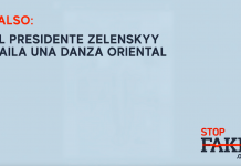 FALSO: El presidente Zelenskyy baila una danza oriental