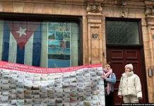 Ucranianos protestan frente a embajadas de Cuba en Europa por soldados reclutados por Rusia