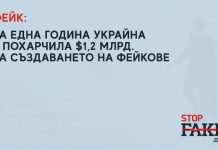 ФЕЙК: За една година Украйна е похарчила $1,2 млрд. за създаването на фейкове
