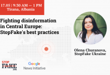 StopFake’s best practices in Tirana, Albania