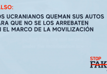 Falso: Los ucranianos queman sus autos para que no se los arrebaten en el marco de la movilización