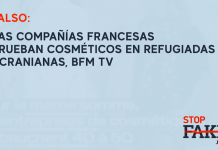 Falso: Las compañías francesas prueban cosméticos en refugiadas ucranianas, BFM TV