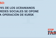 Falso: El 74% de los ucranianos en redes sociales se opone a la operación de Kursk
