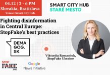 Fighting disinformation in Central Europe: showing StopFake’s best practices in Slovakia, Bratislava