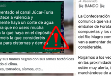 57 bulos y desinformaciones sobre el paso de la DANA en el este y sur de España en octubre de 2024