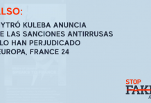 Falso: Dmytró Kuleba anuncia que las sanciones antirrusas sólo han perjudicado a Europa, France 24