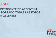 Falso: El presidente de Argentina borra todas las fotos con Zelenski