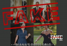 Fake: Olena Zelenska Bought Princess Diana’s Dress for $2.9 Million