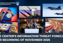 Information Threat Forecast by Center for Countering Disinformation, Early November 2025