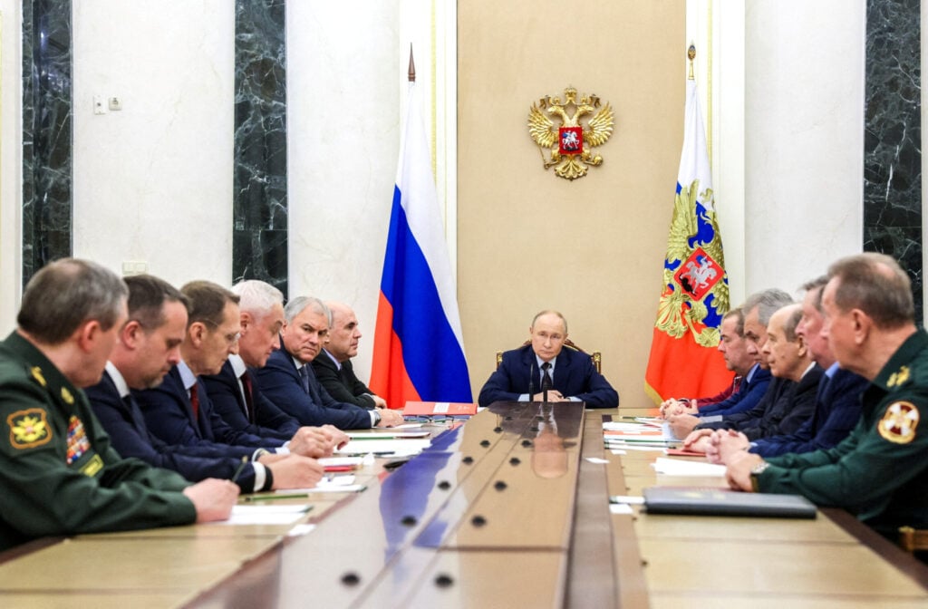 Russian President Putin chairs Security Council meeting in Moscow