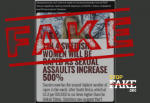 Фейк: Кожна четверта шведка стає жертвою згвалтування, а уряд країни зосереджений тільки на допомозі Україні